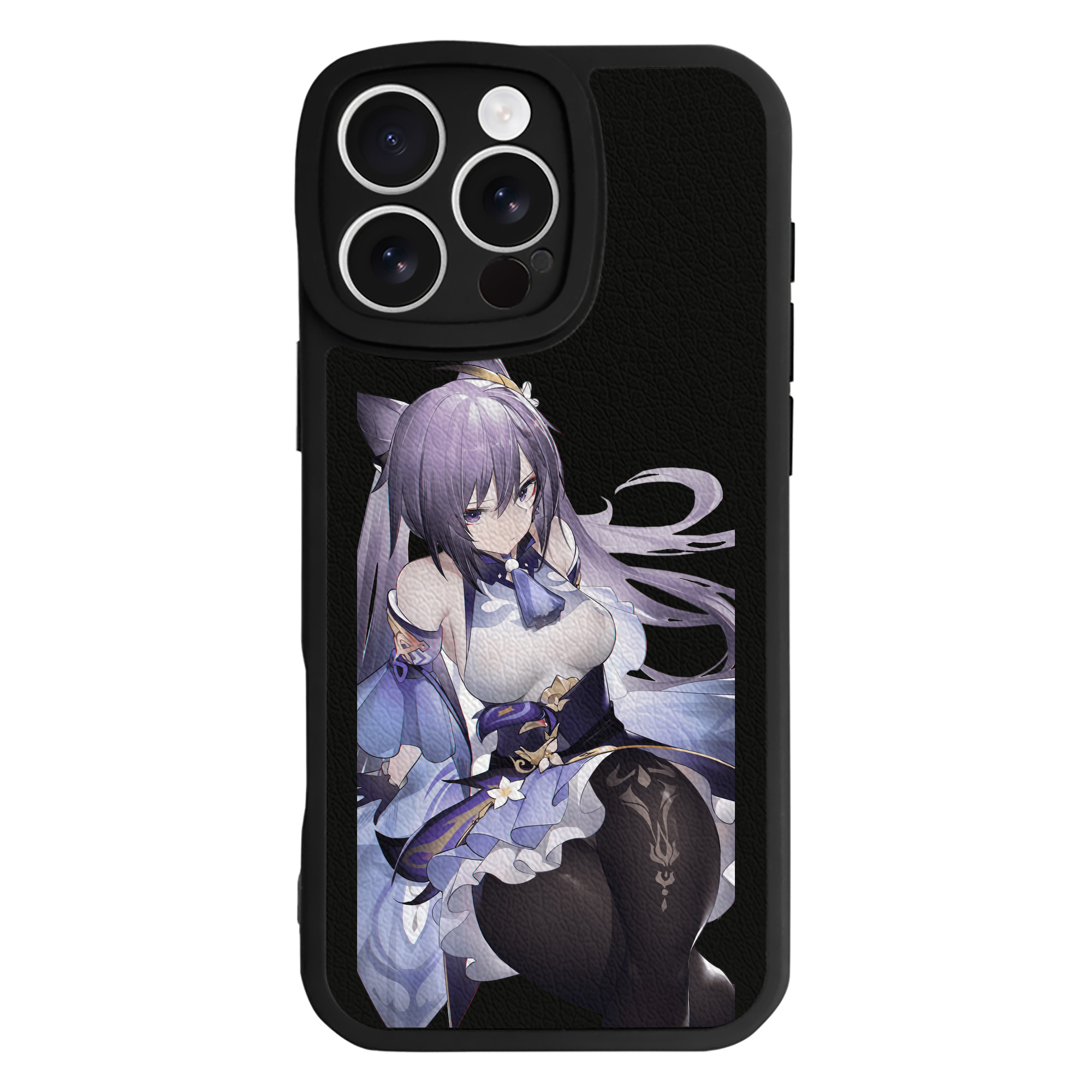 げんし神 刻晴 こくせい genshin Kokusei 【iPhone 16シリーズ対応】シリコンスマホケース（レザー調） 材質：シリコン